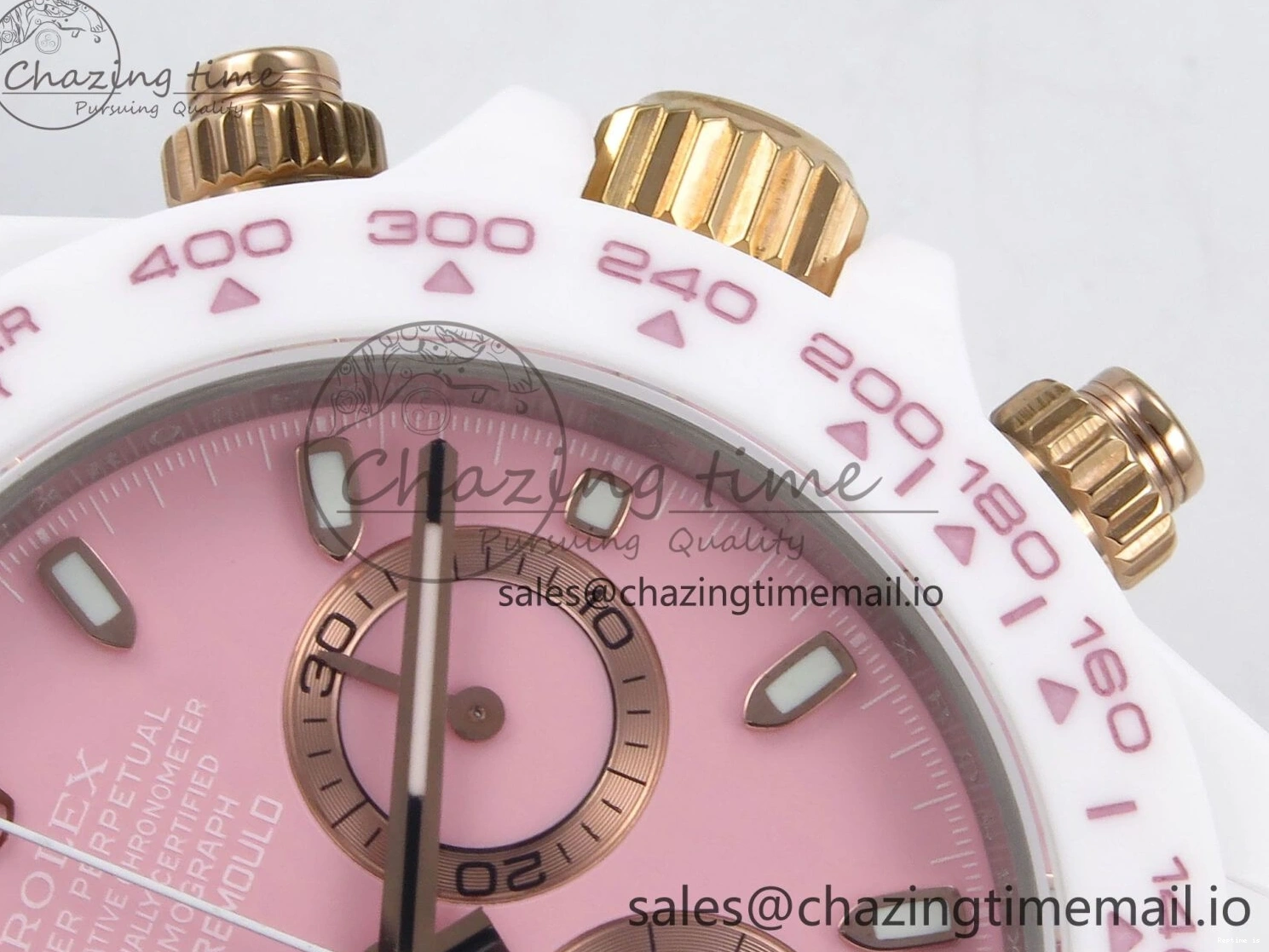 1228 Daytona AET White Ceramic Case and Bracelet Pink Dial N6F Best Edition SA Unisex 1196